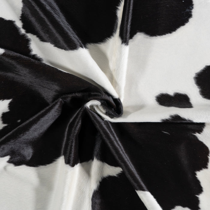 Brazilian Black and White Cowhide Rug Size 8'1" L x 6'8" W 3672
