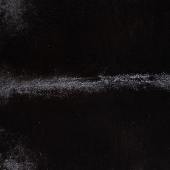 Brazilian Solid Black Cowhide Rug Size 6'7" L x 6'2" W 5231