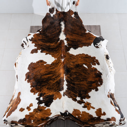 Tricolor Cowhide Rug Size 8'5" L x 6'6" W 4113