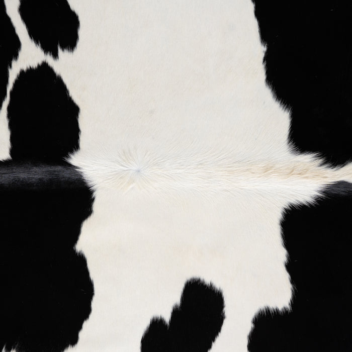 Brazilian Black and White Cowhide Rug Size 6'8" L x 6'2" W 3673