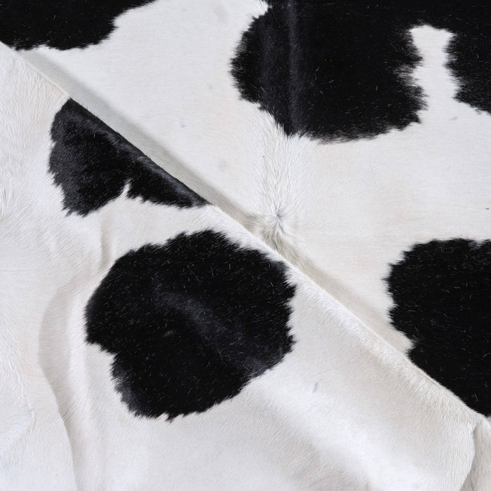 Black and White Cowhide Rug Size 7'10" L x 6'10" W 6268