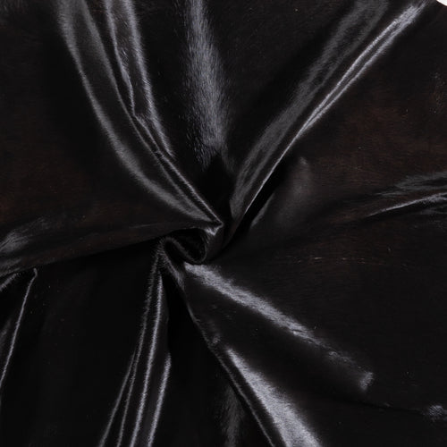 Brazilian Solid Black Cowhide Rug Size 6'6" L x 6'5" W 5232