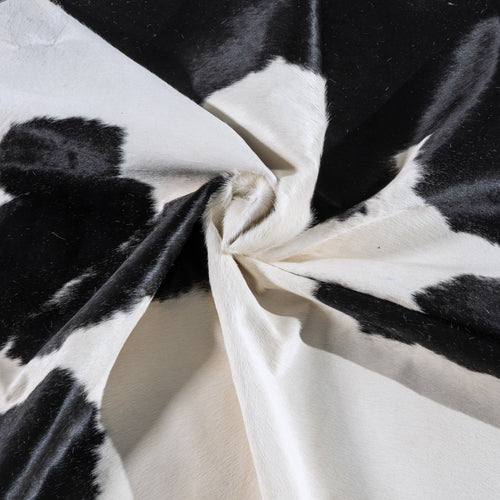 Black and White Cowhide Rug Size 7'10" L x 6'10" W 6268