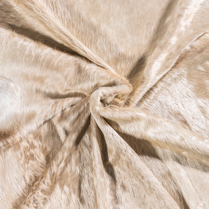 Brazilian Champagne Cowhide Rug Size 7'8" L x 7'1" W 4936