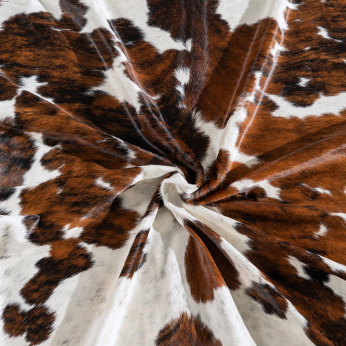 Tricolor Cowhide Rug Size 7'1" L x 6'4" W 4055