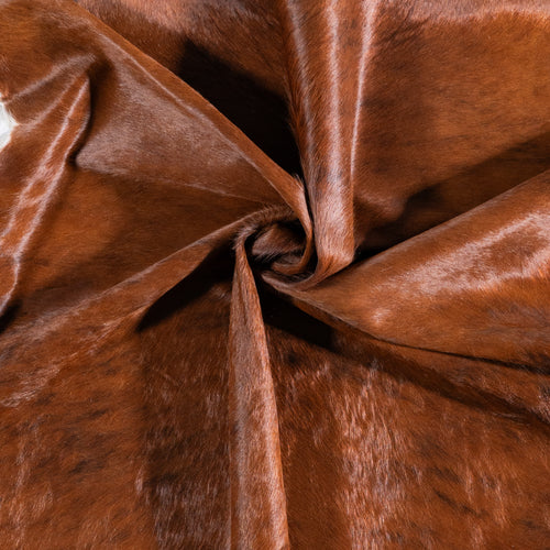 Brazilian Brindle White Belly Cowhide Rug Size 7'3" L x 6'5" W 5936