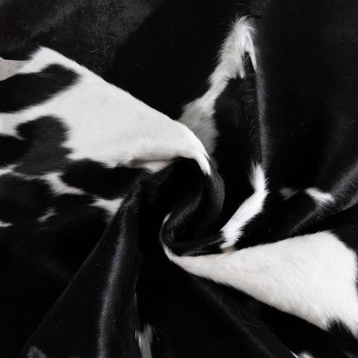 Black and White Cowhide Rug Size 7'9" L x 6'2" W 6466
