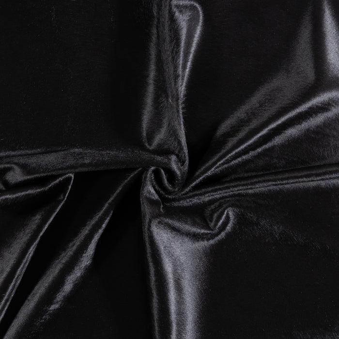 Brazilian Solid Black Cowhide Rug Size 6'5" L x 6'9" W 5238