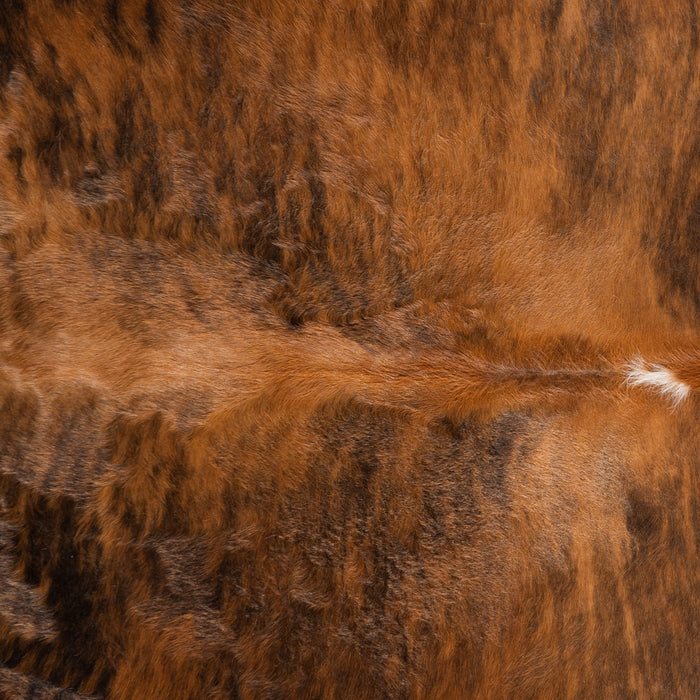 Brindle White Belly Cowhide Rug Size 7'5" L x 6'9" W 4056