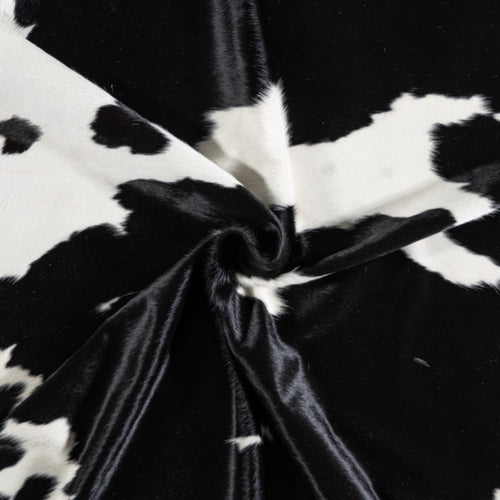 Brazilian Black and White Cowhide Rug Size 8'1" L x 6'10" W 3678