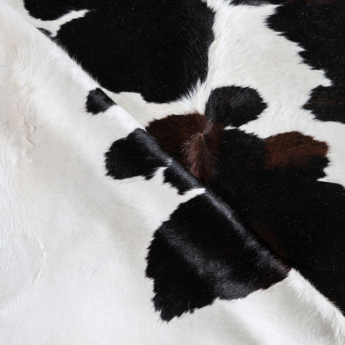 Chocolate and White Cowhide Rug Size 7'8" L x 7'7" W 6468