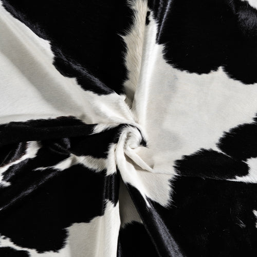 Brazilian Black and White Cowhide Rug Size 8'0" L x 7'0" W 3680