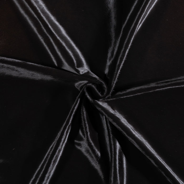 Brazilian Solid Black Cowhide Rug Size 6'9" L x 5'11" W 5242