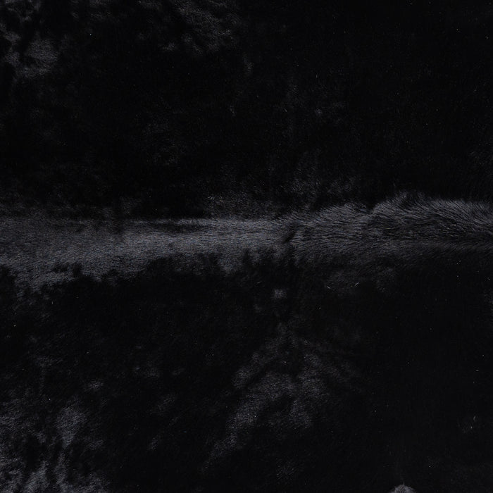 Brazilian Solid Black Cowhide Rug Size 7'5" L x 7'10" W 5247