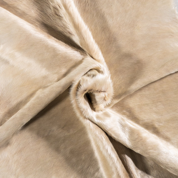 Brazilian Champagne Cowhide Rug Size 6'8" L x 6'6" W 4950