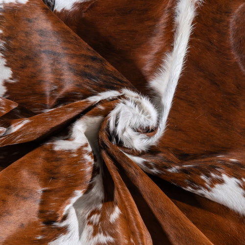 Tricolor Cowhide Rug Size 7'7" L x 6'10" W 6276