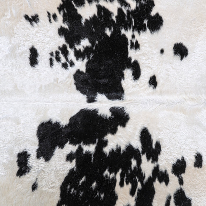 Black and White Cowhide Rug Size 7'10" L x 7'1" W 6278