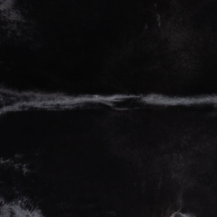 Brazilian Solid Black Cowhide Rug Size 7'9" L x 7'1" W 5252