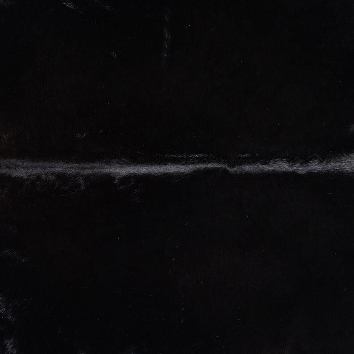 Brazilian Solid Black Cowhide Rug Size 7'4" L x 7'2" W 5253