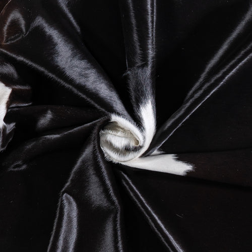 Brazilian Black and White Cowhide Rug Size 8'2" L x 6'3" W 5954