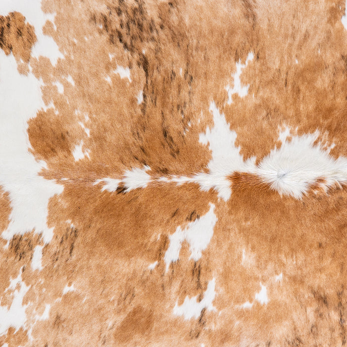 Brazilian Palomino and White Cowhide Rug Size 8'1" L x 7'6" W 4958