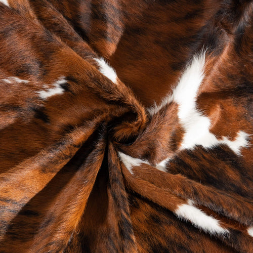 Tricolor Cowhide Rug Size 7'10" L x 6'11" W 6476