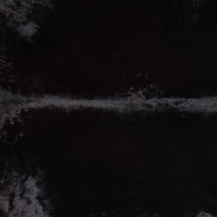 Brazilian Solid Black Cowhide Rug Size 7'8" L x 7'7" W 5259