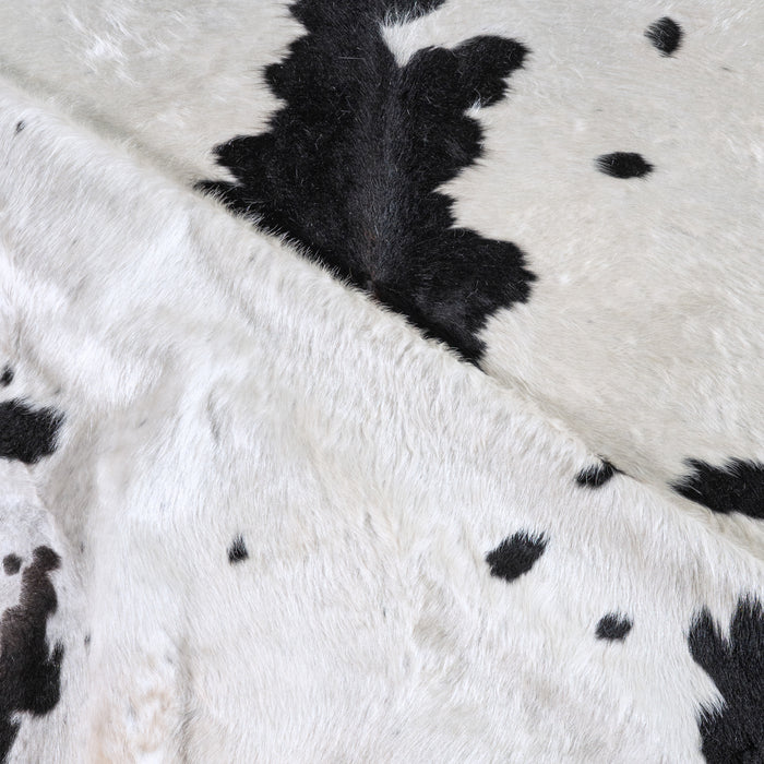 Black and White Cowhide Rug Size 8'0" L x 6'10" W 6282