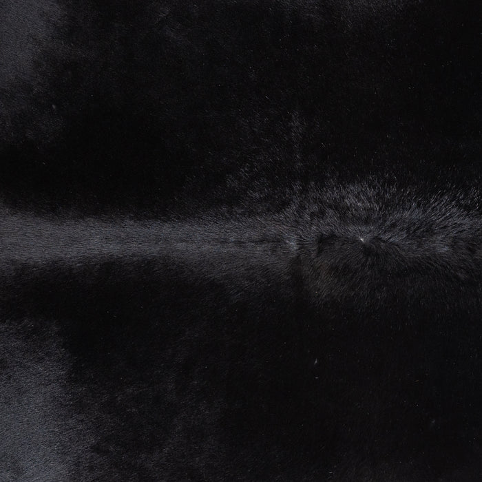 Brazilian Solid Black Cowhide Rug Size 8'2" L x 7'5" W 5260