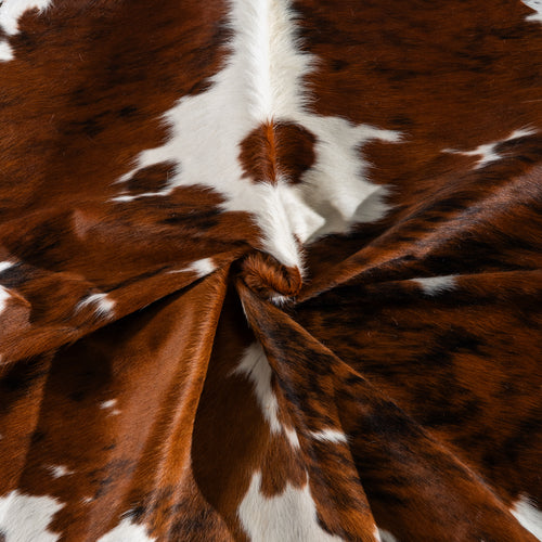 Tricolor Cowhide Rug Size 6'10" L x 6'3" W 4125