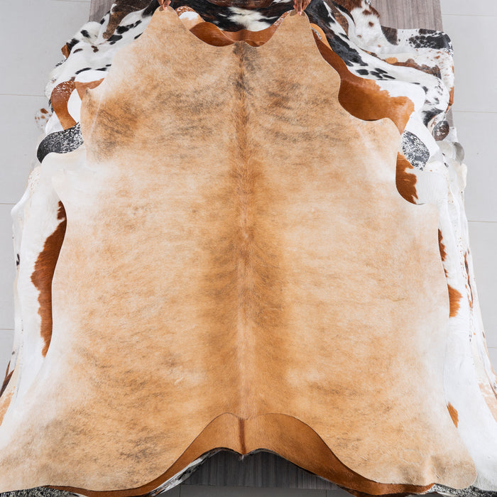 Light Brindle Cowhide Rug Size 6'4" L x 6'4" W 5482