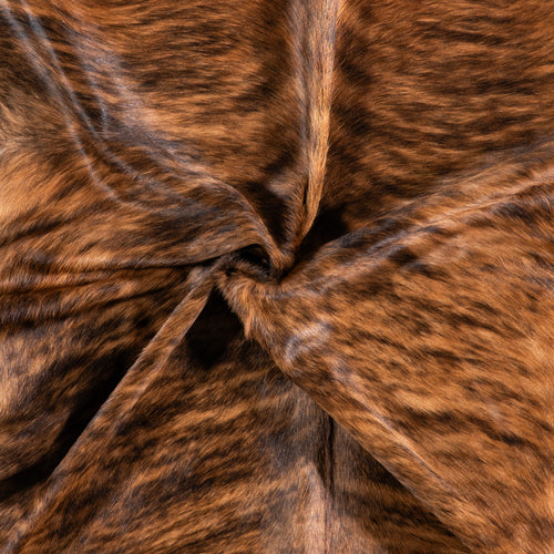 Brazilian Brindle Cowhide Rug Size 6'11" L x 6'0" W 4751