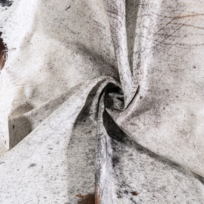 Brazilian Black Salt and Pepper Cowhide Rug Size 7'8" L x 6'4" W 5966