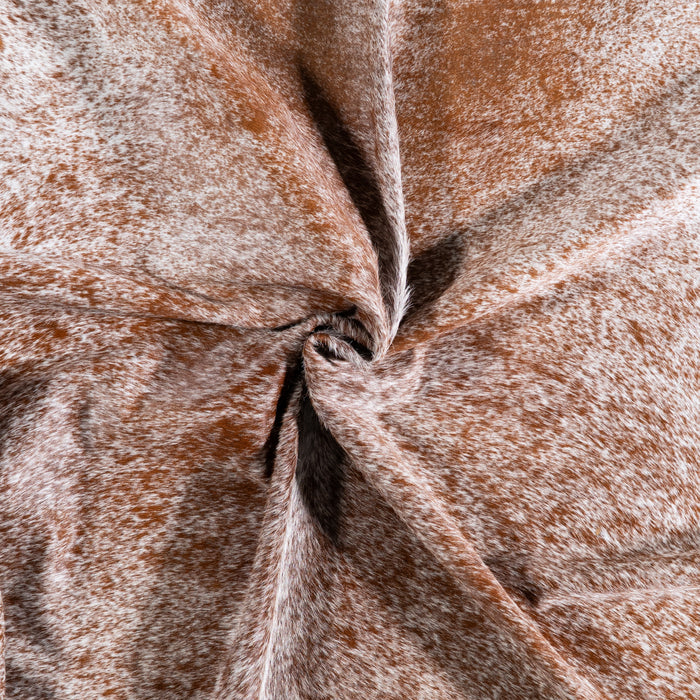 Brazilian Brown Salt and Pepper Cowhide Rug Size 7'8" L x 6'9" W 5772