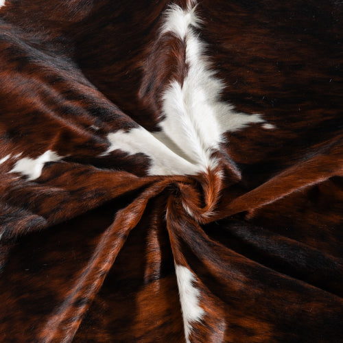 Tricolor Cowhide Rug Size 7'7" L x 6'9" W 4128
