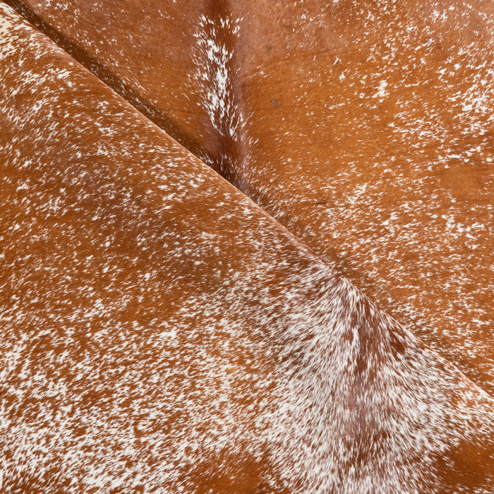 Brown Salt and Pepper Cowhide Rug Size 7'5" L x 7'6" W 5486