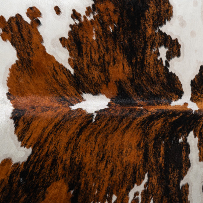 White Tricolor Cowhide Rug Size 8'10" L x 7'1" W 4130