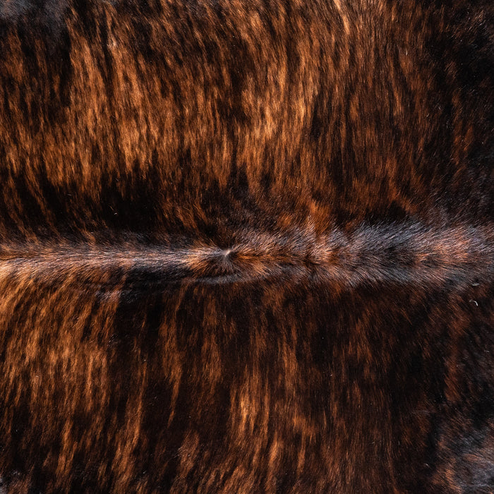 Brazilian Brindle White Belly Cowhide Rug Size 6'9" L x 6'8" W 4976