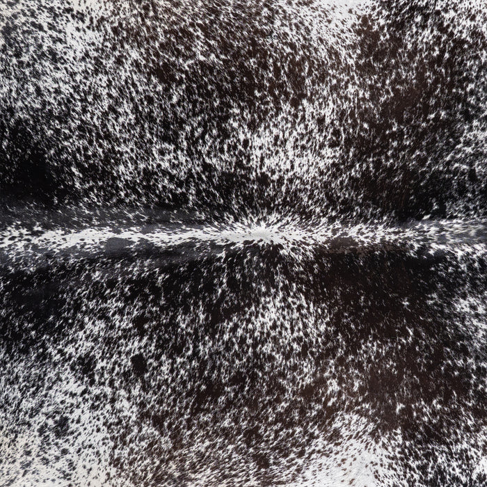 Brazilian Black Salt and Pepper Cowhide Rug Size 7'9" L x 6'8" W 5273