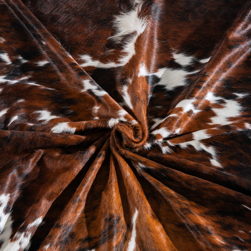 Tricolor Cowhide Rug Size 7'6" L x 6'1" W 4068