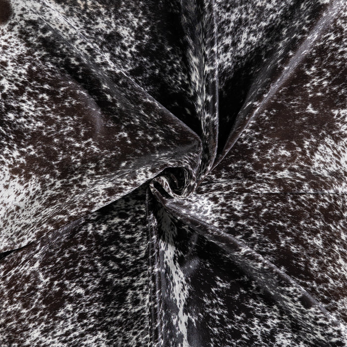 Brazilian Black Salt and Pepper Cowhide Rug Size 7'9" L x 6'8" W 5273