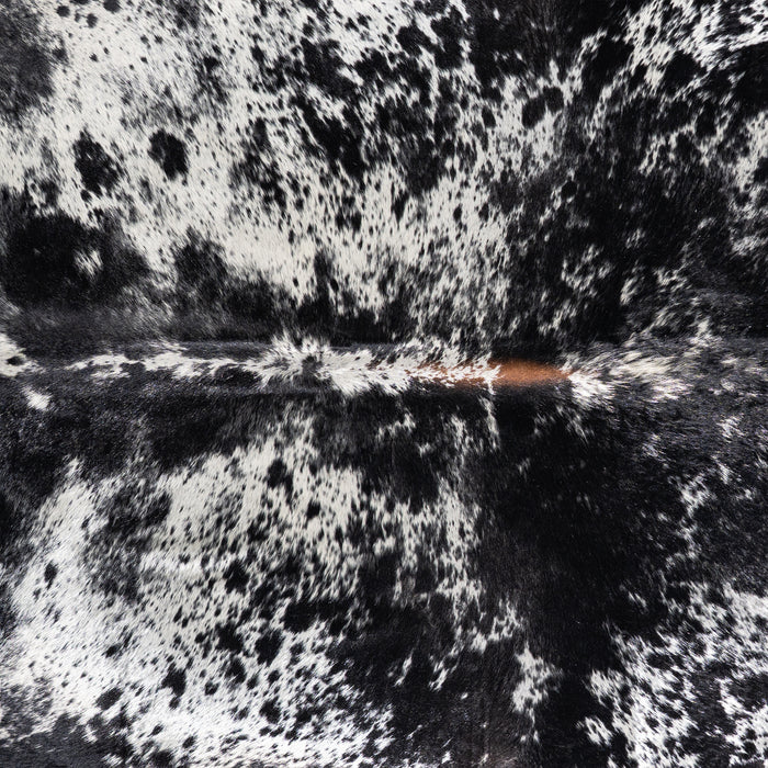 Brazilian Black Salt and Pepper Cowhide Rug Size 7'8" L x 6'3" W 5275