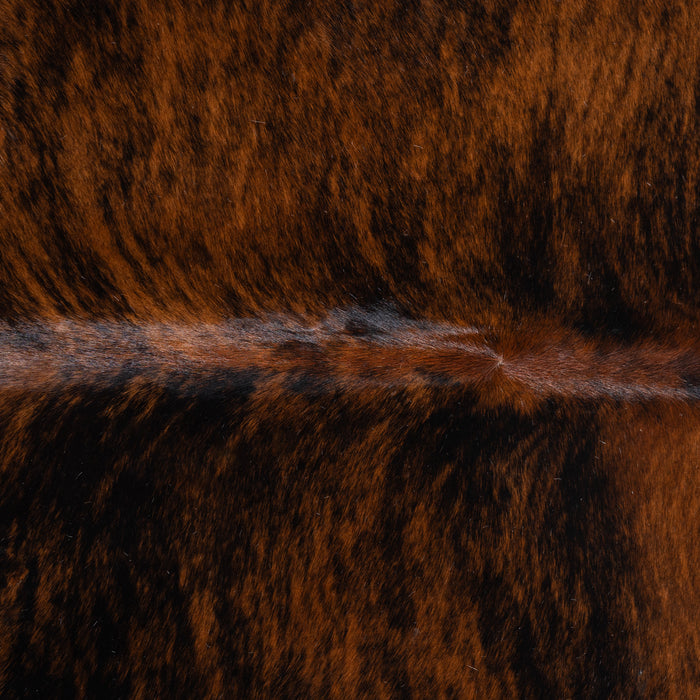 Brindle White Belly Cowhide Rug Size 7'5" L x 6'11" W 4070