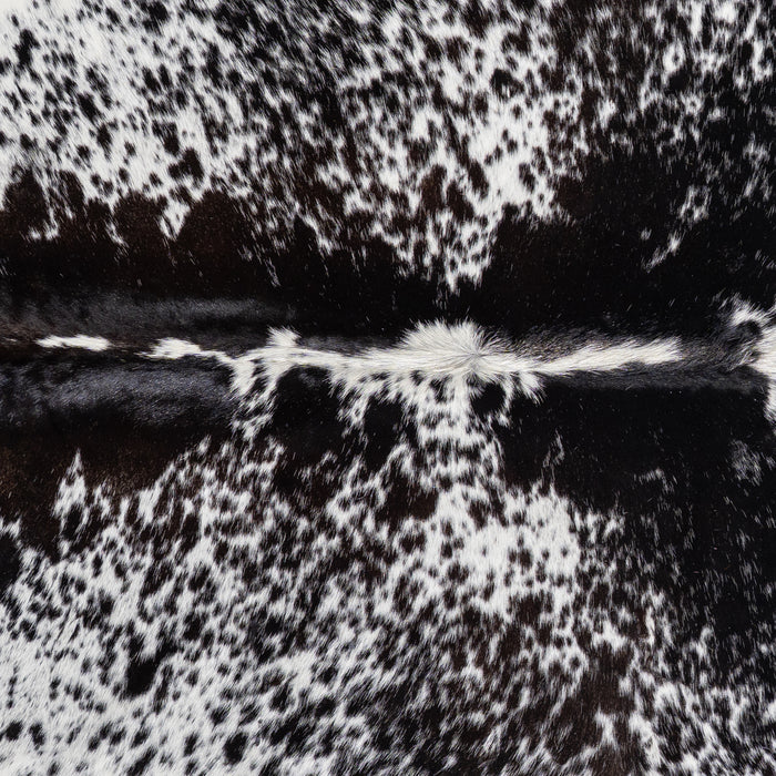 Brazilian Black Salt and Pepper Cowhide Rug Size 7'11" L x 6'6" W 5278