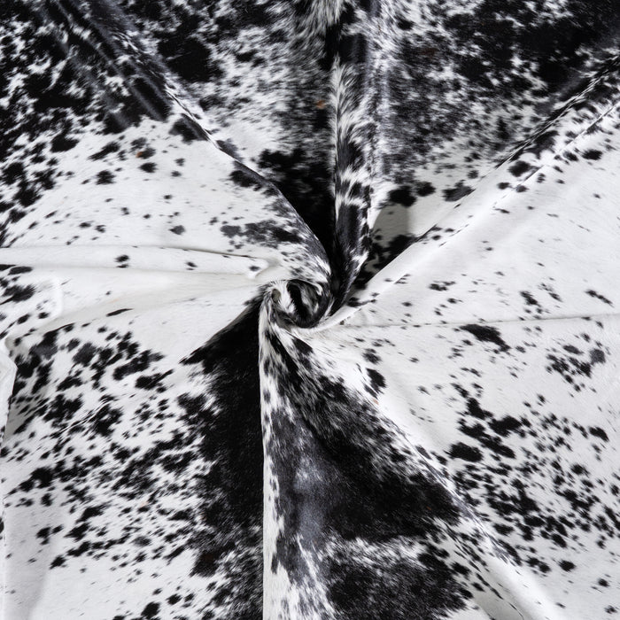 Brazilian Black Salt and Pepper Cowhide Rug Size 8'3" L x 7'0" W 5785