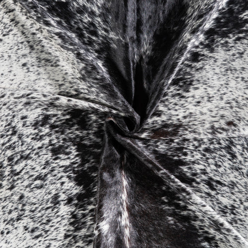 Brazilian Black Salt and Pepper Cowhide Rug Size 8'6" L x 7'1" W 5281