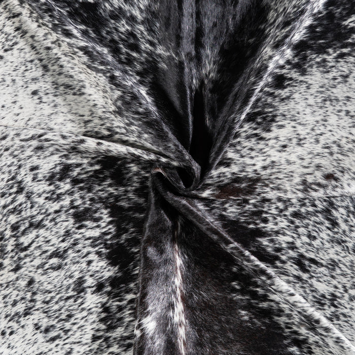 Brazilian Black Salt and Pepper Cowhide Rug Size 8'6" L x 7'1" W 5281