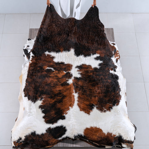 Tricolor Cowhide Rug Size 8'3" L x 7'0" W 6294