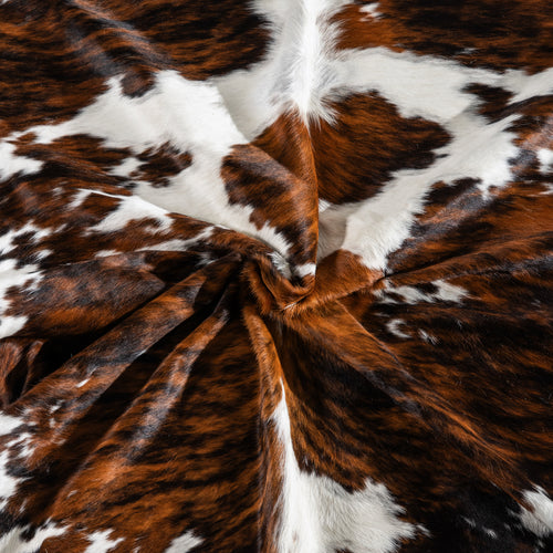 Tricolor Cowhide Rug Size 7'7" L x 6'6" W 4135