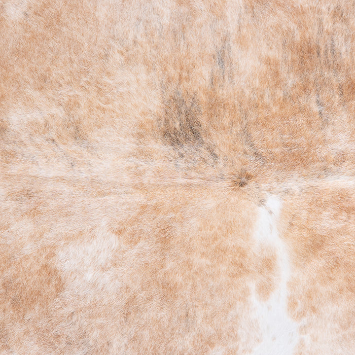 Brazilian Palomino and White Cowhide Rug Size 7'5" L x 6'11" W 5982